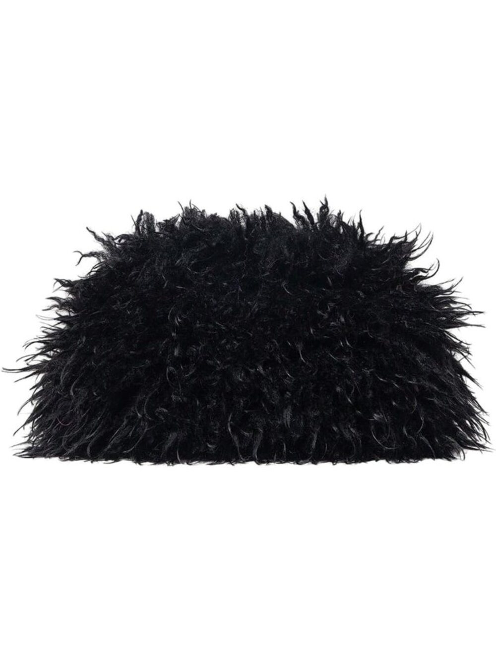 〽️Women Black Fuzzy Y2k Furry Plush Evening Wedding Prom Party Clutch Purse Bag
